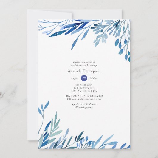 Eukalyptus Geometrisches Brautparty Einladung (Vorderseite)