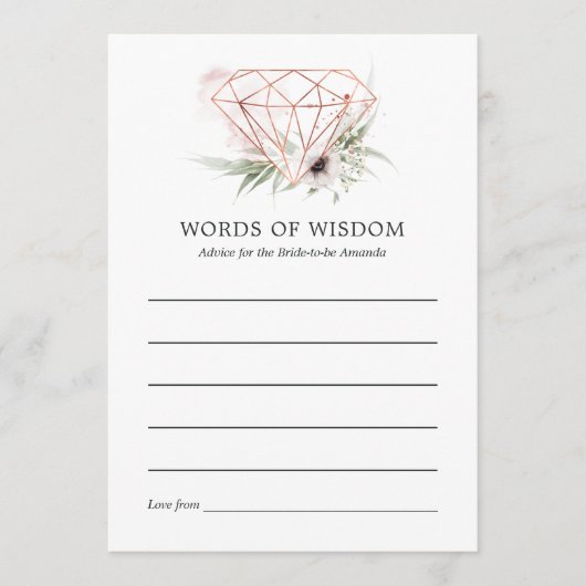 Eukalyptus Geometrisches Brautparty Hinweiskarte (Vorderseite)