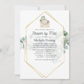 Eukalyptus Geometrisches Brautparty nach Mail Einladung (Vorderseite)