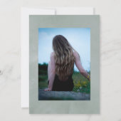 Eukalyptus Geometrisches Foto Einladung (Rückseite)