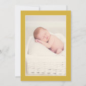 Eukalyptus Geometrisches Taufbein-Foto Einladung (Rückseite)