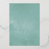 Eukalyptus Geometrisches Taufen Folieneinladung (Rückseite)