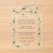 Eukalyptus Gerahmt Wreath Monogram Wedch Arch Acryleinladungen (Vorderseite)