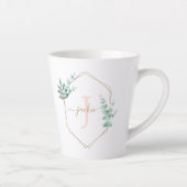 Eukalyptus-Gerahmtes Monogramm Milchtasse (Rechts)