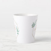 Eukalyptus-Gerahmtes Monogramm Milchtasse (Vorderseite)