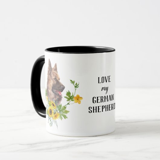 Eukalyptus German Shepherd Dog Tasse (Vorderseite Links)