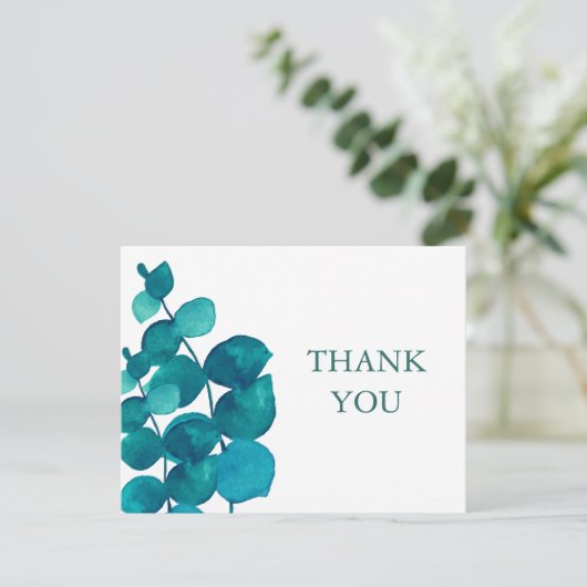 Eukalyptus-Geschäft Dankeskarte (Stehend Vorderseite)