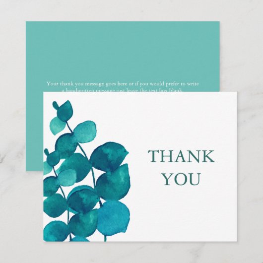 Eukalyptus-Geschäft Dankeskarte (Vorne/Hinten)