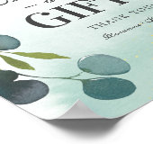 Eukalyptus-Geschenke und Karten Hochzeiten Poster (Ecke)