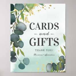 Eukalyptus-Geschenke und Karten Hochzeiten Poster
