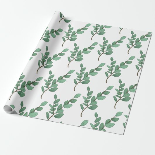Eukalyptus-Geschenkpapier Geschenkpapier (Ungerollt)