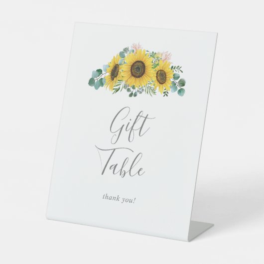 Eukalyptus-Geschenktisch Sockelschild (Vorderseite)