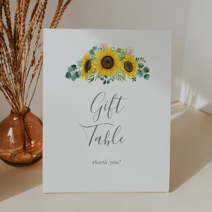 Eukalyptus-Geschenktisch Sockelschild