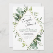 Eukalyptus geschlechtsneutrale Paare Babydusche Einladung (Vorderseite)