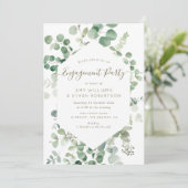 Eukalyptus-Gesprächspartei Einladung (Stehend Vorderseite)
