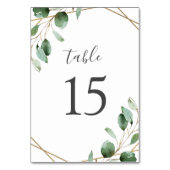 Eukalyptus-Gestell Tischnummer (Vorderseite)