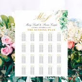 Eukalyptus Gilded Monogram Wedding Seating Charts Poster