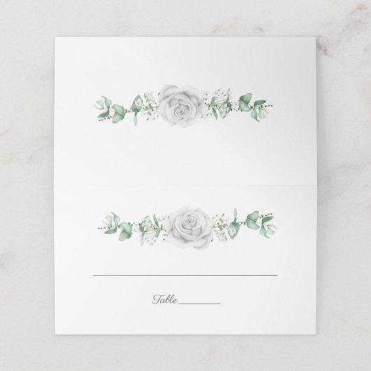 Eukalyptus-Gipskraut-Platzkarten Platzkarte (Außenseite Aufgefaltet)