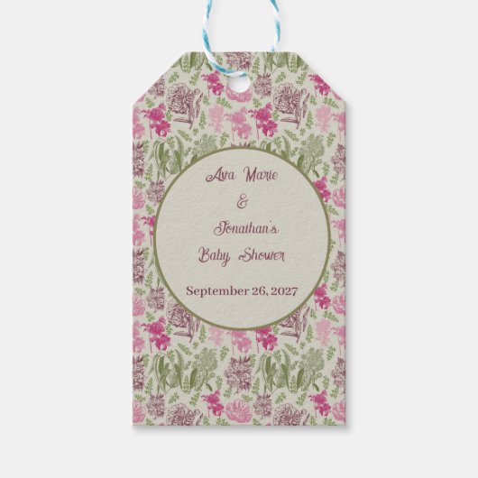 Eukalyptus-Girl-Babydusche Geschenkanhänger (Vorderseite)