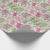 Eukalyptus-Girl-Babydusche Geschenkpapier (Ecke)