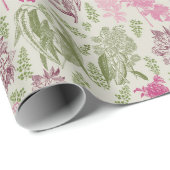 Eukalyptus-Girl-Babydusche Geschenkpapier (Rolleneckpunkt)