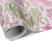 Eukalyptus-Girl-Babydusche Geschenkpapier (Rolleneckpunkt)