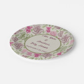 Eukalyptus-Girl-Babydusche Pappteller (Schrägansicht)