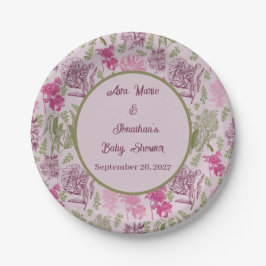 Eukalyptus-Girl-Babydusche Pappteller