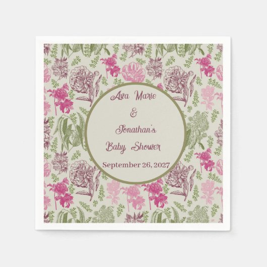 Eukalyptus-Girl-Babydusche Serviette (Vorderseite)