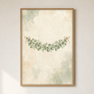 Eukalyptus-Girlande-Wasserfarben-Cottagecore-Poste Poster