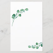 Eukalyptus Girly Birthday Party Einladung (Rückseite)