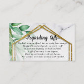 Eukalyptus Glitzer Honeymoon Fund anstelle von Ges Begleitkarte (Vorderseite)