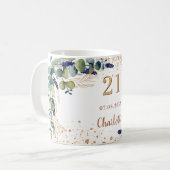 Eukalyptus-Glitzer Kaffeetasse (Vorderseite Links)