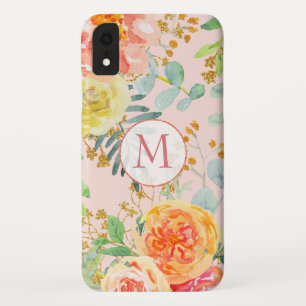 Eukalyptus-Glitzer Monogramm Case-Mate iPhone Hülle