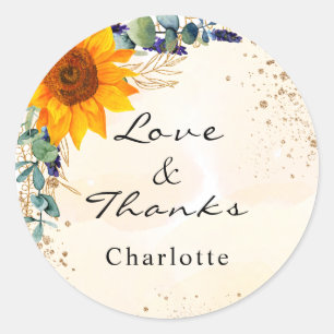 Eukalyptus-Glitzer-Monogramm Runder Aufkleber