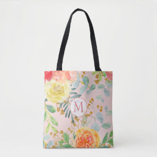Eukalyptus-Glitzer Monogramm Tasche