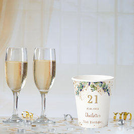 Eukalyptus-Glitzer Pappbecher