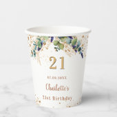 Eukalyptus-Glitzer Pappbecher (Vorderseite)