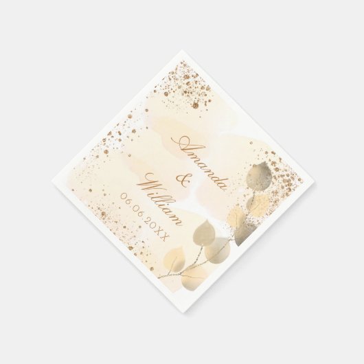 Eukalyptus-Glitzer Serviette (Ecke)