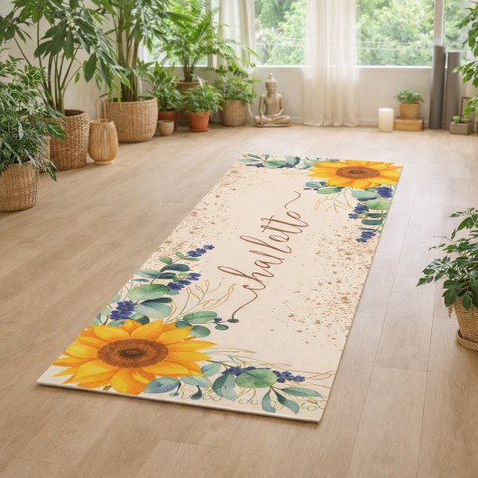 Eukalyptus-Glitzer Yogamatte