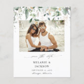 Eukalyptus-Glow-Foto Save the Date (Vorderseite)