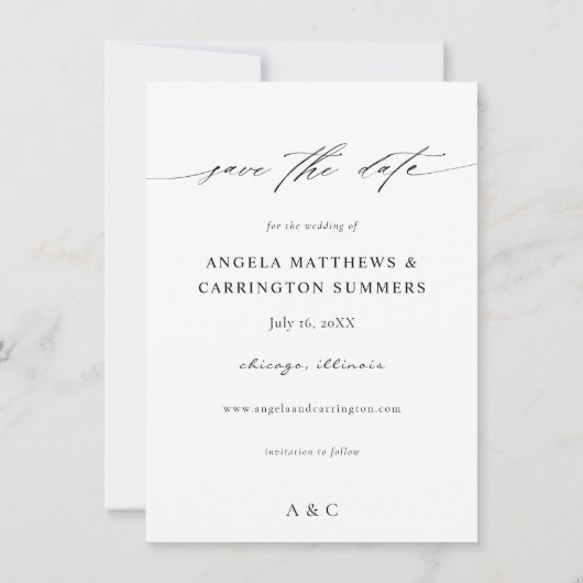 Eukalyptus Glow Foto Save the Date (Rückseite)