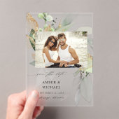 Eukalyptus Glow Foto Save the Date 3 Acryleinladungen (Insitu (Handheld))