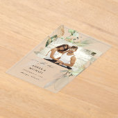 Eukalyptus Glow Foto Save the Date 3 Acryleinladungen (Ablage )