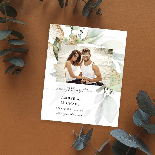 Eukalyptus-Glow-Foto Save the Date 3 Flyer