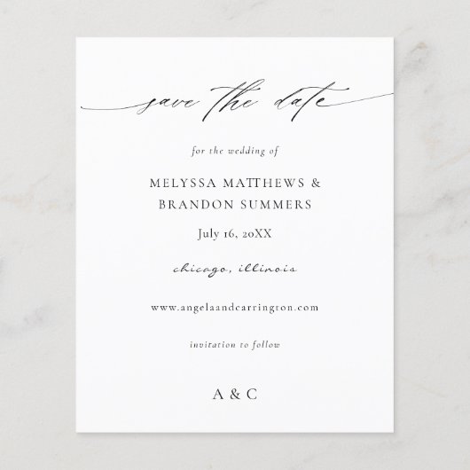 Eukalyptus Glow Foto Vertica Save the Date (Rückseite)