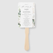 Eukalyptus Glow Gold Greenerity Wedding Program Fächer (Vorderseite)