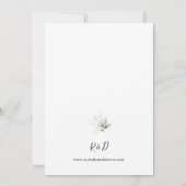 Eukalyptus Glow Gold Greenery 2 Wedding Einladung (Rückseite)