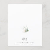 Eukalyptus Glow Gold Greenery 2 Wedding Flyer (Hinten)
