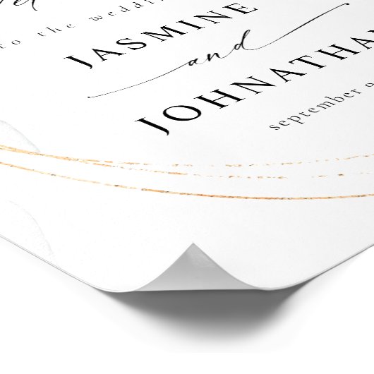 Eukalyptus Glow Gold Greenery Begrüßung Plakat 2 (Ecke)